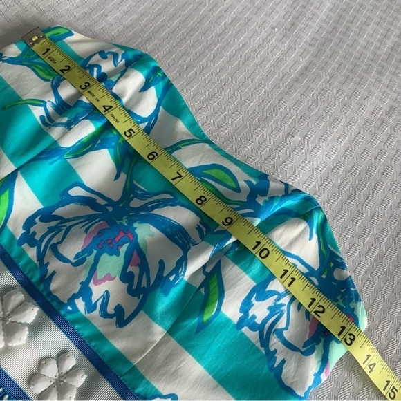 Lilly Pulitzer Strapless dress womens 0 Langley style Shorley Blue corset summer - Picture 11 of 12